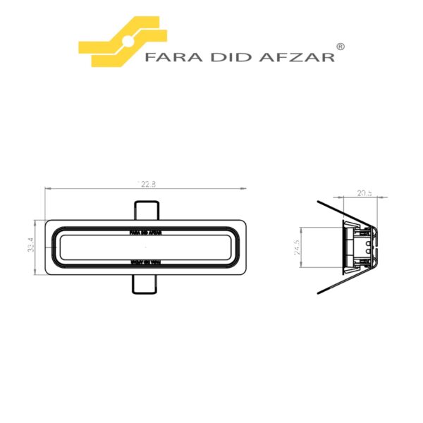 لامپ مستطیل هود FA-AH-LB-600 - تصویر 3