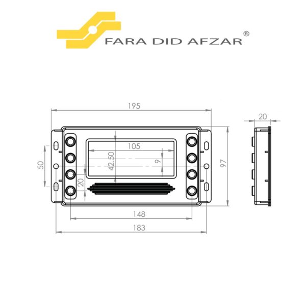 کنترلر لمسی اجاق گاز مبله فردار  FA-AG-TC-300 - تصویر 3